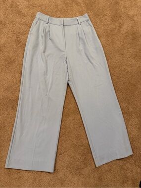 Favorite Daughter Size 14 Blue Pleated Wide Leg High Rise Trousers